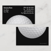 Carte De Visite Thème de golf professionnel (Devant / Derrière)
