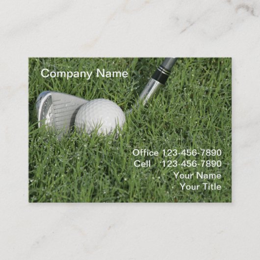 Carte De Visite Thème de golf professionnel (Devant)