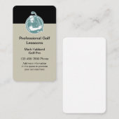 Carte De Visite Thème de golf professionnel (Devant / Derrière)