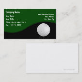 Carte De Visite Thème de golf professionnel (Devant / Derrière)