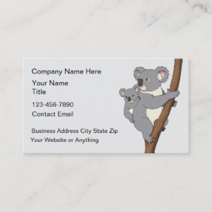 Carte De Visite Thème de koala naturel de la nature