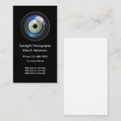 Carte De Visite Thème de la caméra de photographie unique (Devant / Derrière)