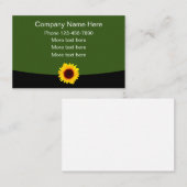 Carte De Visite Thème de la nature Conception du tournesol (Devant / Derrière)