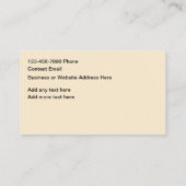 Carte De Visite Thème de la nature des plantes (Dos)