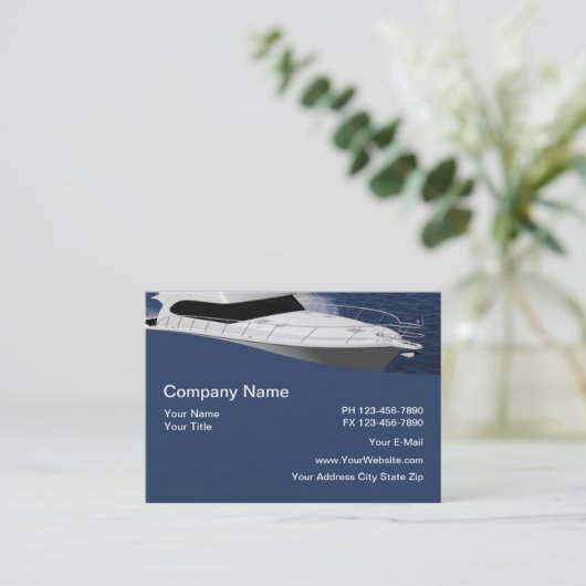 Carte De Visite Thème de la navigation maritime (Debout devant)