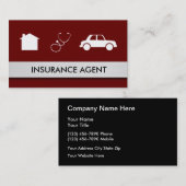 Carte De Visite Thème de l'assurance auto à domicile (Devant / Derrière)