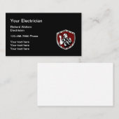 Carte De Visite Thème de l'électricien rétro (Devant / Derrière)
