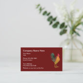 Carte De Visite Thème de logo de coq (Debout devant)