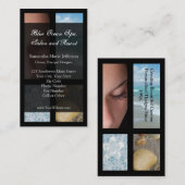 Carte De Visite Thème de luxe bleu et noir de station thermale (Devant / Derrière)