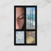 Carte De Visite Thème de luxe bleu et noir de station thermale (Dos)