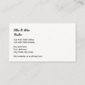 Carte De Visite Thème de luxe d'immobiliers (Dos)