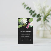 Carte De Visite Thème de massage de zen (Debout devant)