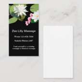 Carte De Visite Thème de massage de zen (Devant / Derrière)