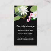 Carte De Visite Thème de massage de zen (Devant)
