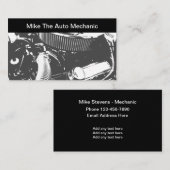 Carte De Visite Thème de mécanicien automobile (Devant / Derrière)