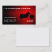 Carte De Visite Thème de mécanicien de moto cool (Devant / Derrière)