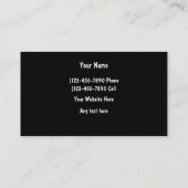 Carte De Visite Thème de mécanicien de voiture (Dos)