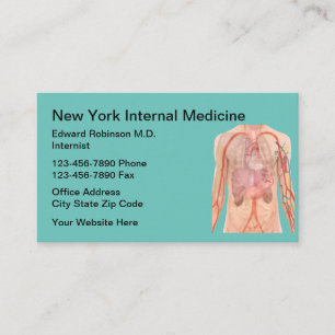 Carte De Visite Thème de médecin interniste
