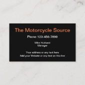 Carte De Visite Thème de moto design simple (Dos)