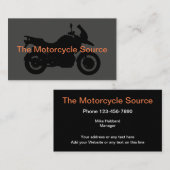 Carte De Visite Thème de moto design simple (Devant / Derrière)