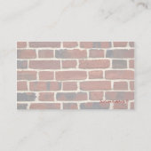Carte De Visite Thème de mur de briques de construction (Dos)