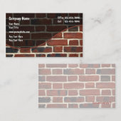 Carte De Visite Thème de mur de briques de construction (Devant / Derrière)
