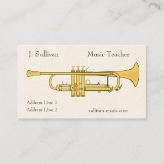 Carte De Visite Thème de musique de trompette d'or