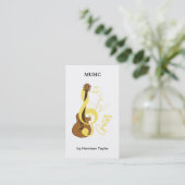 Carte De Visite Thème de musique musicienne graphique de guitare (Debout devant)