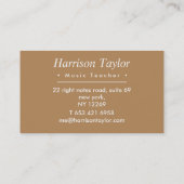 Carte De Visite Thème de musique musicienne graphique de guitare (Dos)