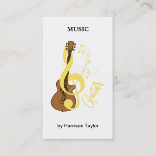 Carte De Visite Thème de musique musicienne graphique de guitare