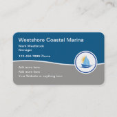 Carte De Visite Thème de navigation côtière moderne (Devant)