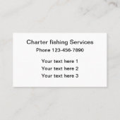 Carte De Visite Thème de pêche au tarpon (Dos)