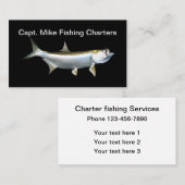 Carte De Visite Thème de pêche au tarpon (Devant / Derrière)