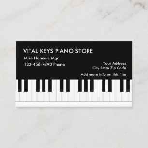 Carte De Visite Thème de piano