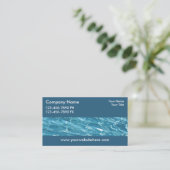 Carte De Visite Thème de piscine (Debout devant)