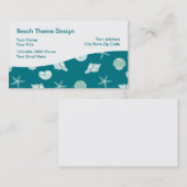 Carte De Visite Thème de plage (Devant / Derrière)