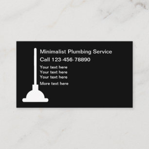 Carte De Visite Thème de plombier minimaliste