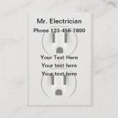 Carte De Visite Thème de prise électrique (Devant)