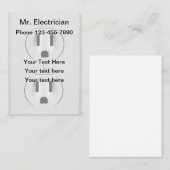 Carte De Visite Thème de prise électrique (Devant / Derrière)