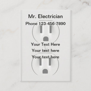Carte De Visite Thème de prise électrique d'électricien