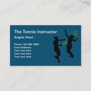 Carte De Visite Thème de professeur de tennis cool