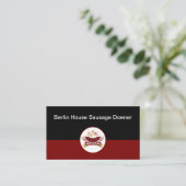 Carte De Visite Thème de restaurant de saucisses grillées (Debout devant)