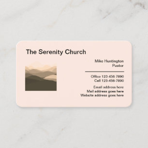 Carte De Visite Thème de sérénité d'église Scénique