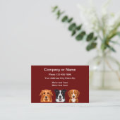 Carte De Visite Thème de services de garde d'animaux (Debout devant)