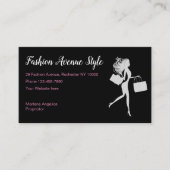 Carte De Visite Thème de shopping de style de mode (Devant)