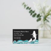 Carte De Visite Thème de sirène de plage (Debout devant)