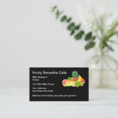 Carte De Visite Thème de Smoothie Café Moderne (Debout devant)