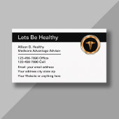 Carte De Visite Thème de soins de santé Médicale Advisor