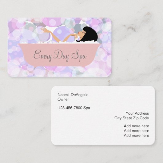 Carte De Visite Thème de spa de beauté (Devant / Derrière)