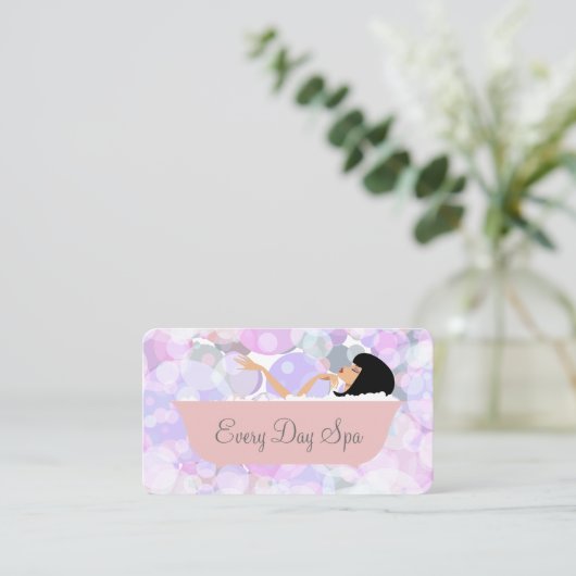 Carte De Visite Thème de spa de beauté (Debout devant)